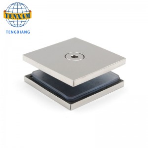 Kinesisk Tillverkare Glas Holding Clips Chrome 2 * 2 tums klipp mässing glasdörrklämmörr&Fönster gångjärn 8-12mm Glas Badrumsstandard