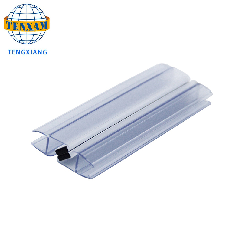 Vattentät Clear PVC plastförseglingsprofiler för glasdusch