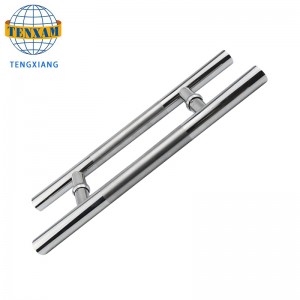 Customizable Modern Circular Tube H Typ Rostfritt Stål Skjutdörr Dörr Badrum Tillbehör Duschdörr Glashandtag