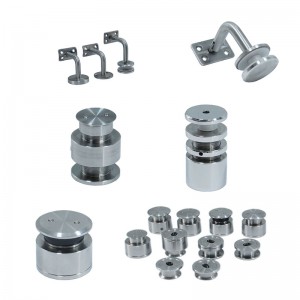 Rostfritt stål räcke tillbehör trappor och balkong glashandstångsprodukter